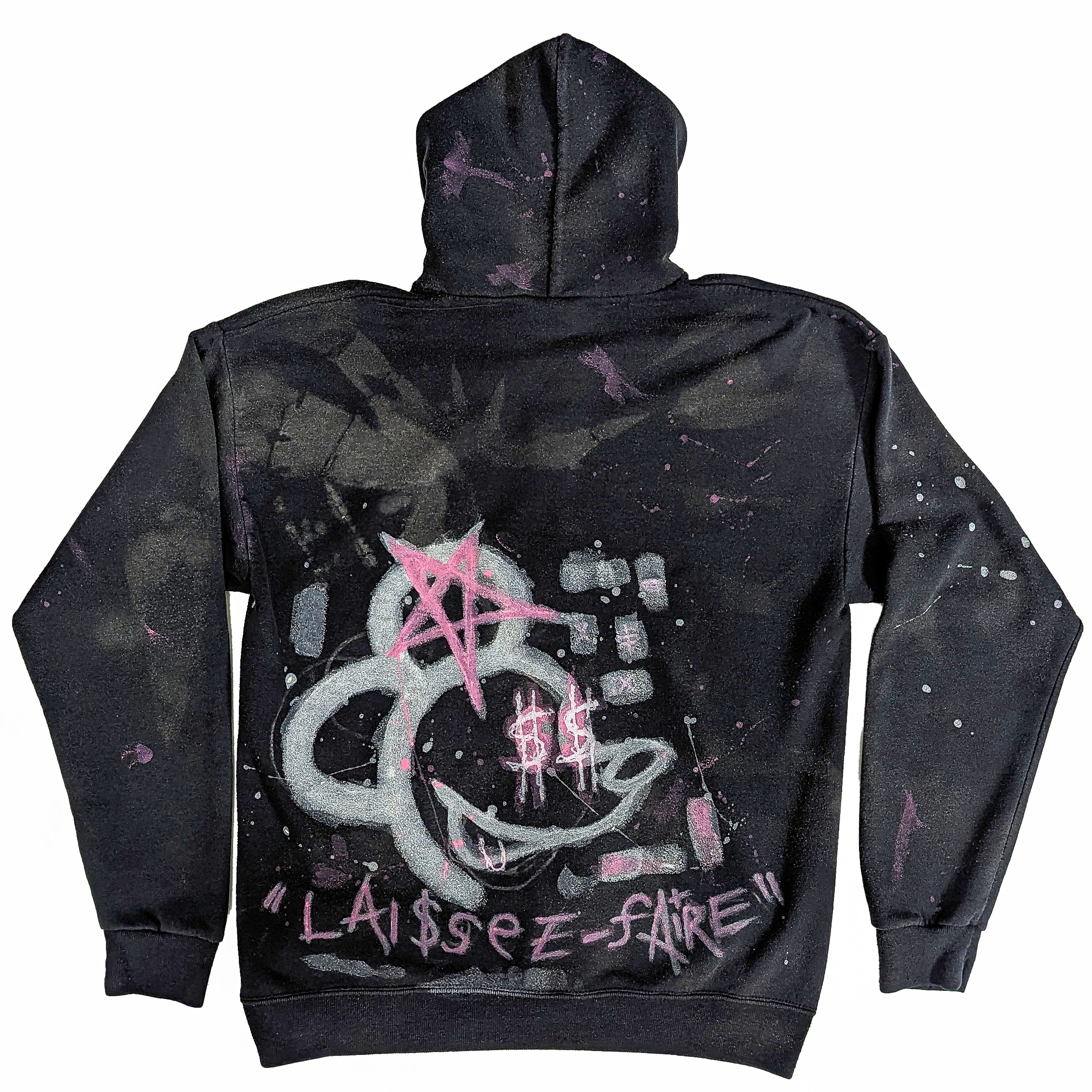 'LAISSZE-FAIRE' ZIP-UP HOODIE (XL)