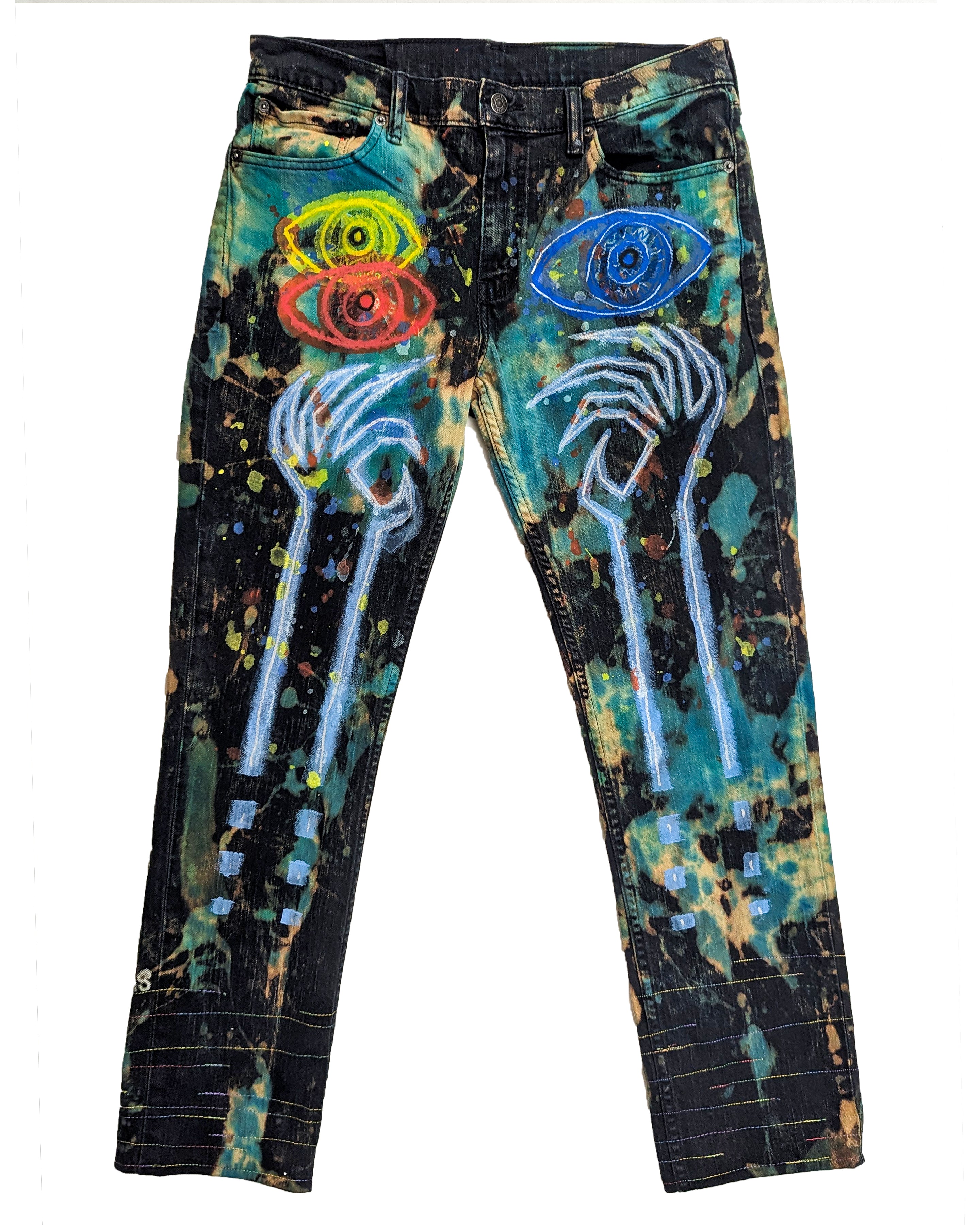 SILENT SEAS RAINBOW JEANS (33" W x 30" L)