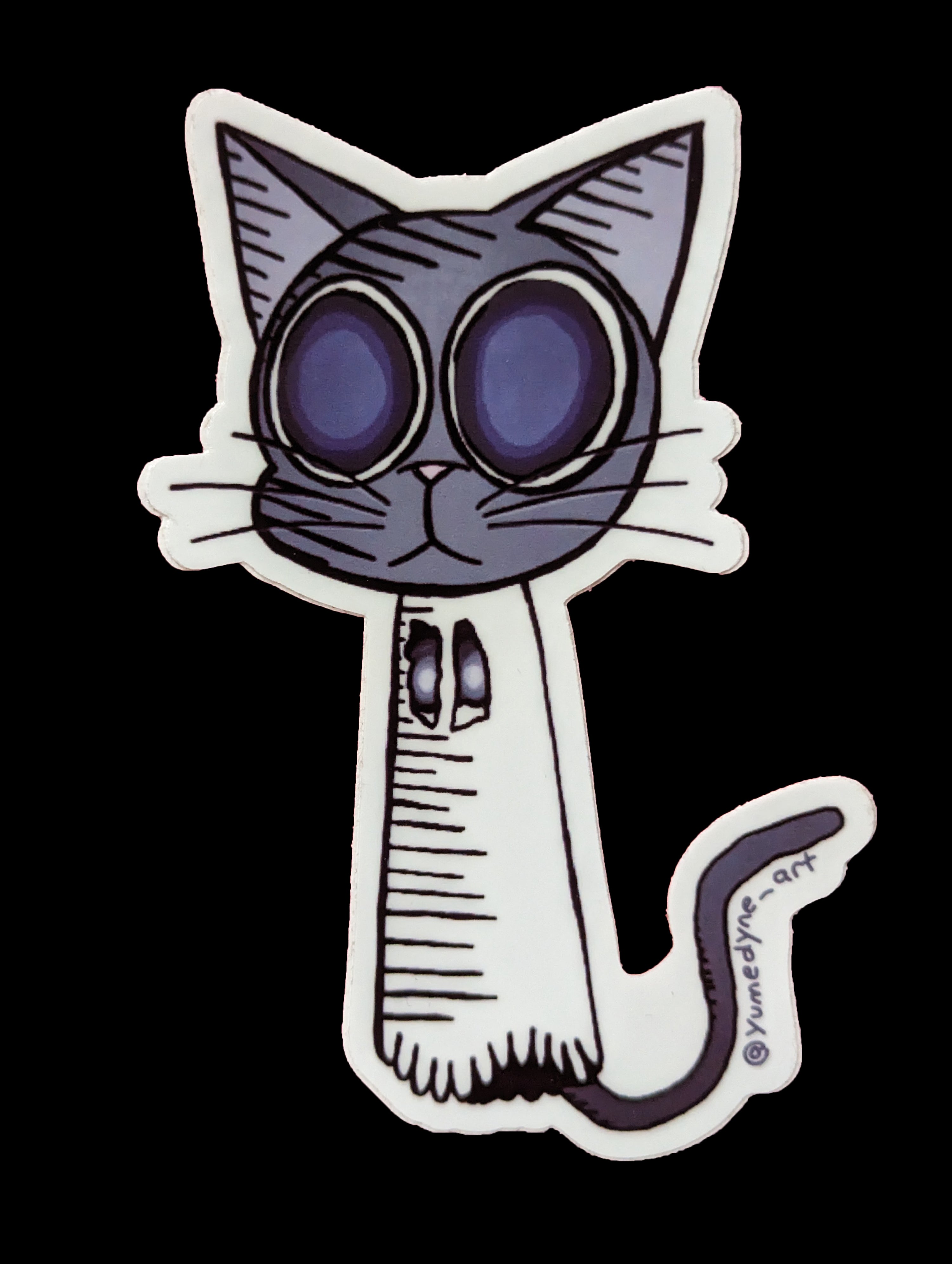 'Zampano the Blind Cat' Ghost Sticker (Matte)